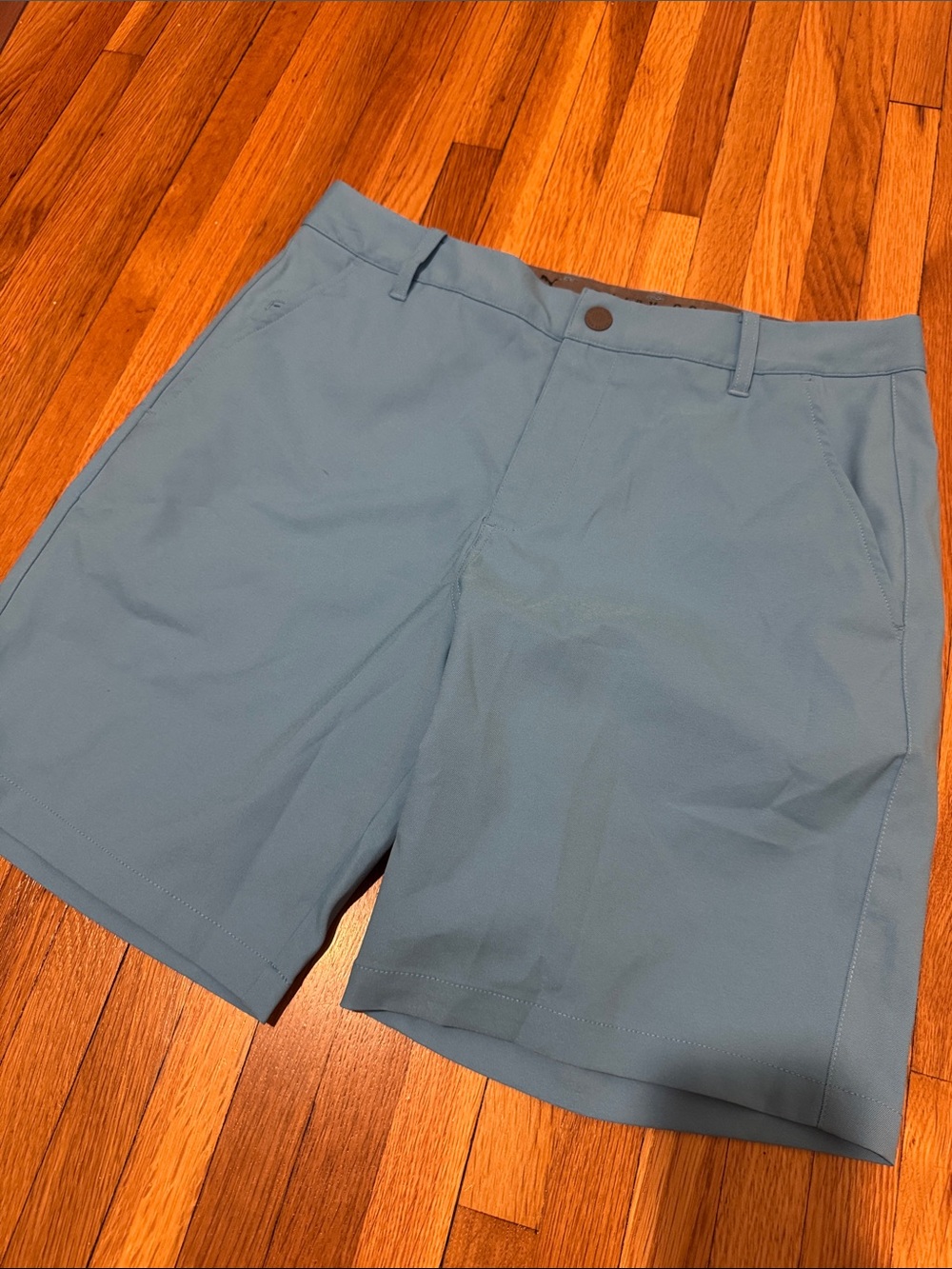 Puma Men's Light Blue Flat Front Shorts